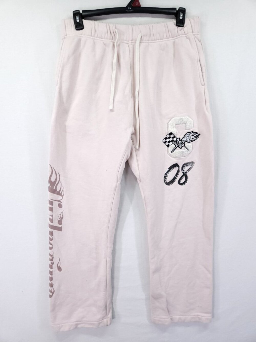 Civil Regime Fleece Drawstring Sweatpants Mens Large 34x28 Light Pink